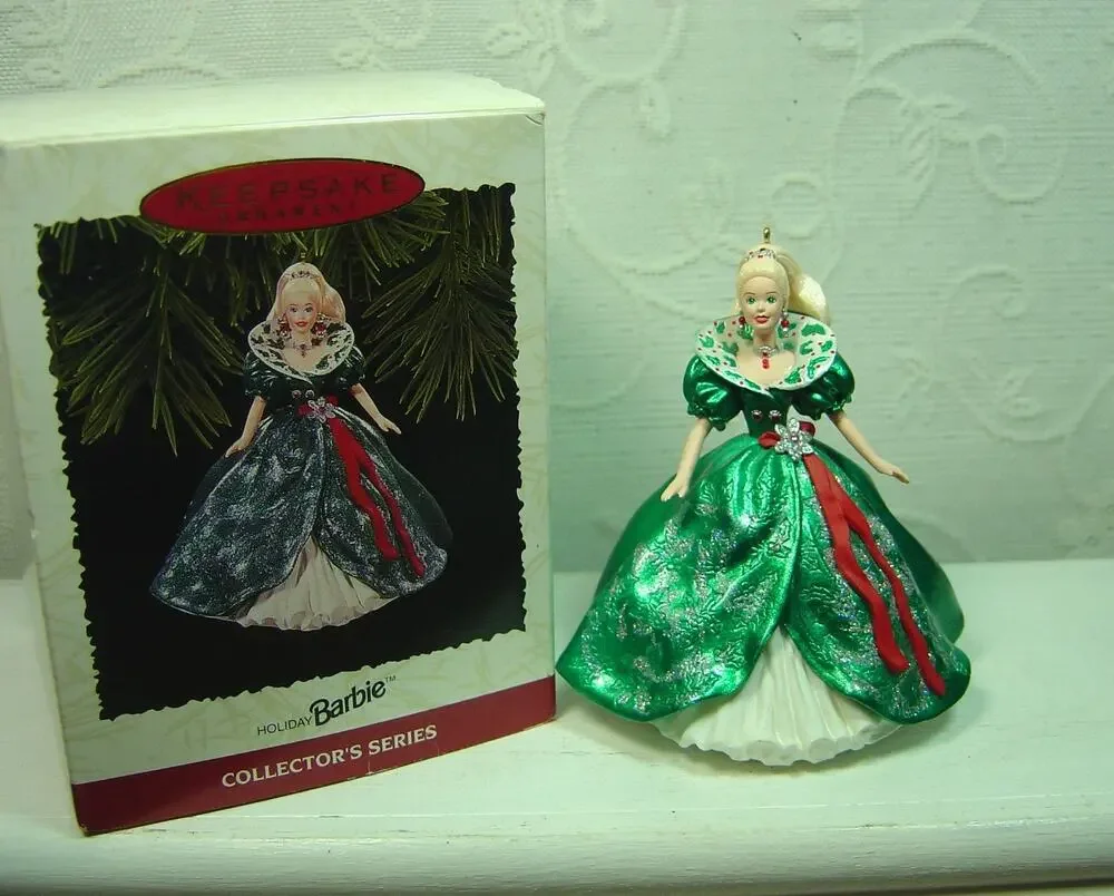 VINTAGE HALLMARK ORNAMENT-HOLIDAY BARBIE-#3 IN THE SERIES-1995